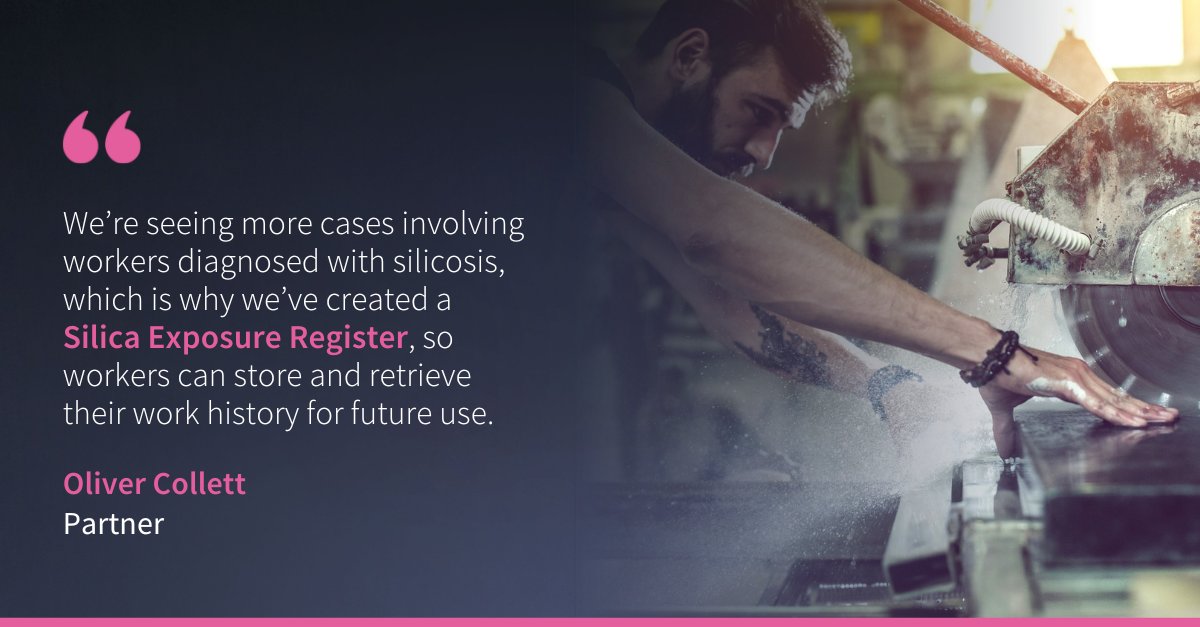 To mark #WorkersMemorialDay, one of our lawyers @ImOliverCollett is reminding workers of the dangers of silica dust and how he’s supporting families impacted by #Silicosis through an online register. Find out more: bit.ly/3AFkIAu