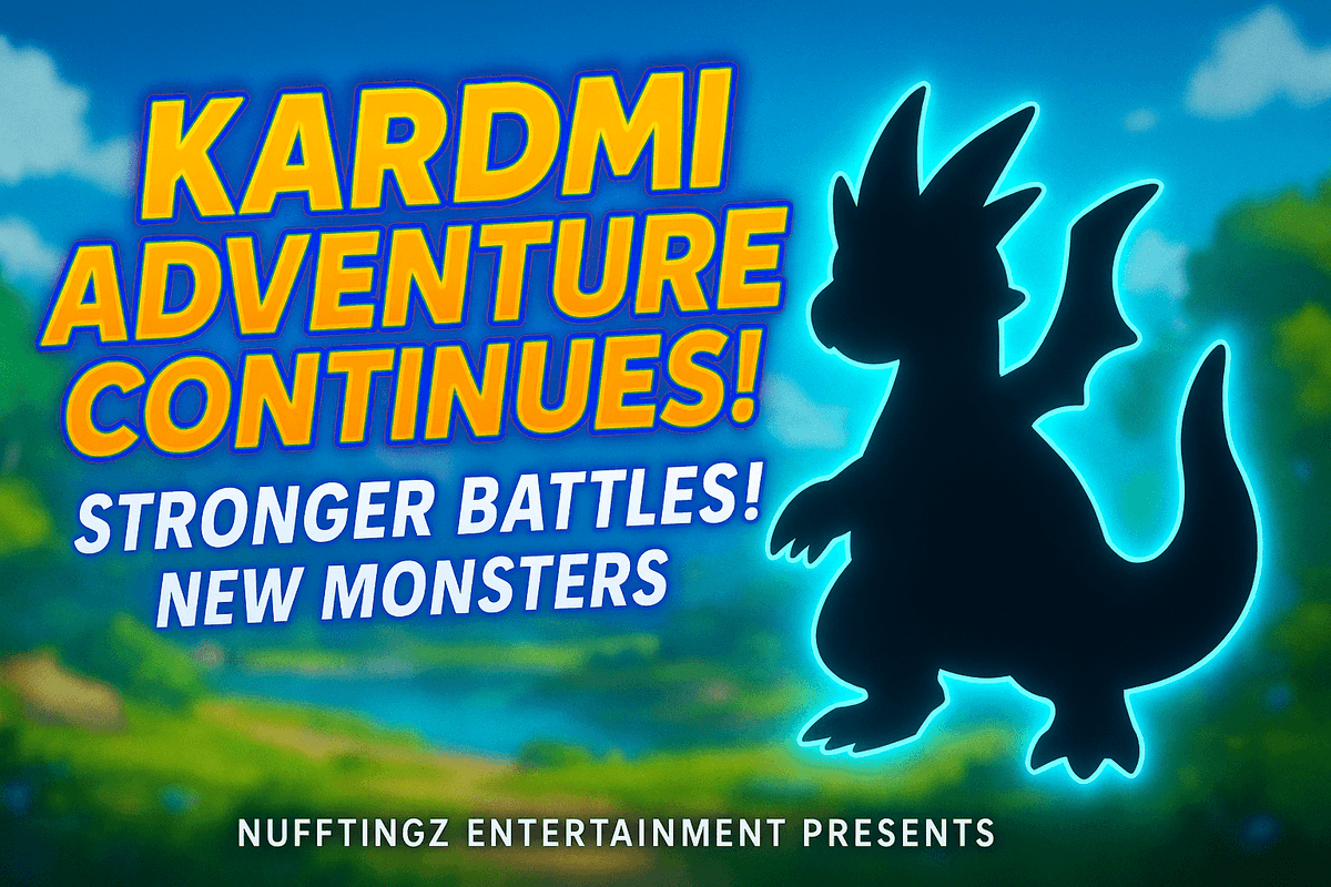 nufftingz's tweet image. 🎮 Kardmi Adventure Part 2 is LIVE!Stronger battles. New monsters. Bigger catches! 🐉🔥Watch now in full 4K 👉 youtu.be/5e5nfAGDcdo
#Kardmi #GamingSeries #MobileGames #PokemonInspired #NufftingzEntertainment