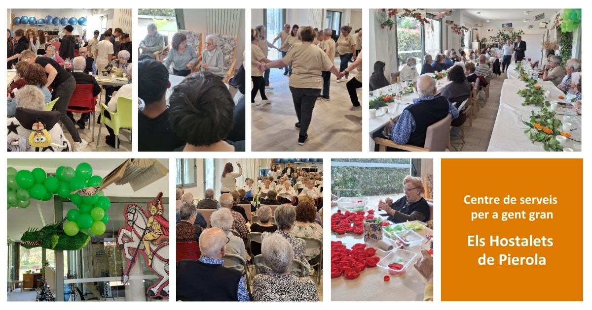 🏡 Centre de serveis per a gent gran d’Hostalets de Pierola 
El 23 d'abril el centre es va omplir d'alegria, música i color amb la Festa de Primavera i la diada de Sant Jordi! Una jornada per compartir amb les famílies i la comunitat, plena d'activitats, cultura i bon ambient.