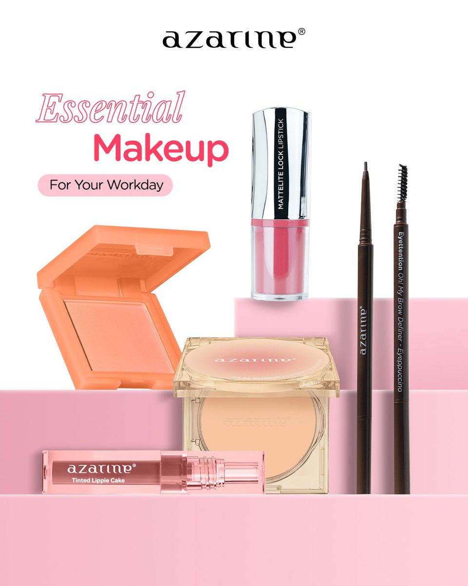AzarineCosmetic's tweet image. Simple, quick, and still on point!😍💗 These 5 products are your workday makeup essentials for a fresh and flawless look from am to pm hustle✨

Which one of these product that can’t you skip in your workday makeup?!👀💖💄

#essentialmakeup #azarinecosmetic #makeupworkday
