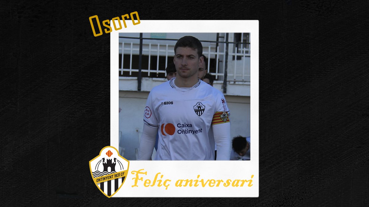 ⚫️⚪️ Hui compleix anys el nostre capità, <a href="/AlbertoOsoro/">Alberto Osoro</a>.

🎂 Moltes felicitats! 

#ontinyent1931 #ontinyent1931cf