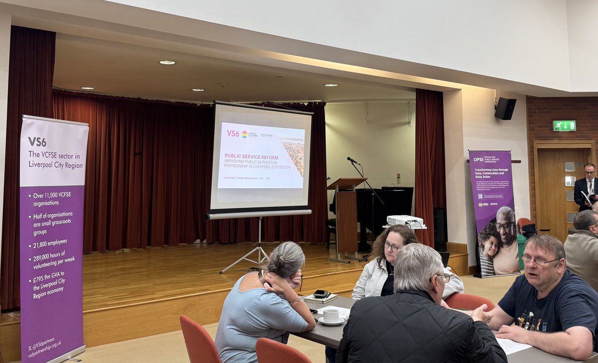 We’re at the Quaker Meeting House in Liverpool for the #VS6 &amp; <a href="/LpoolCityRegion/">Liverpool City Region</a> Office for Public Service Innovation (OPSI) event! Today, we’re exploring how to transform public services through innovation and partnership. Look out for updates during and after the event!