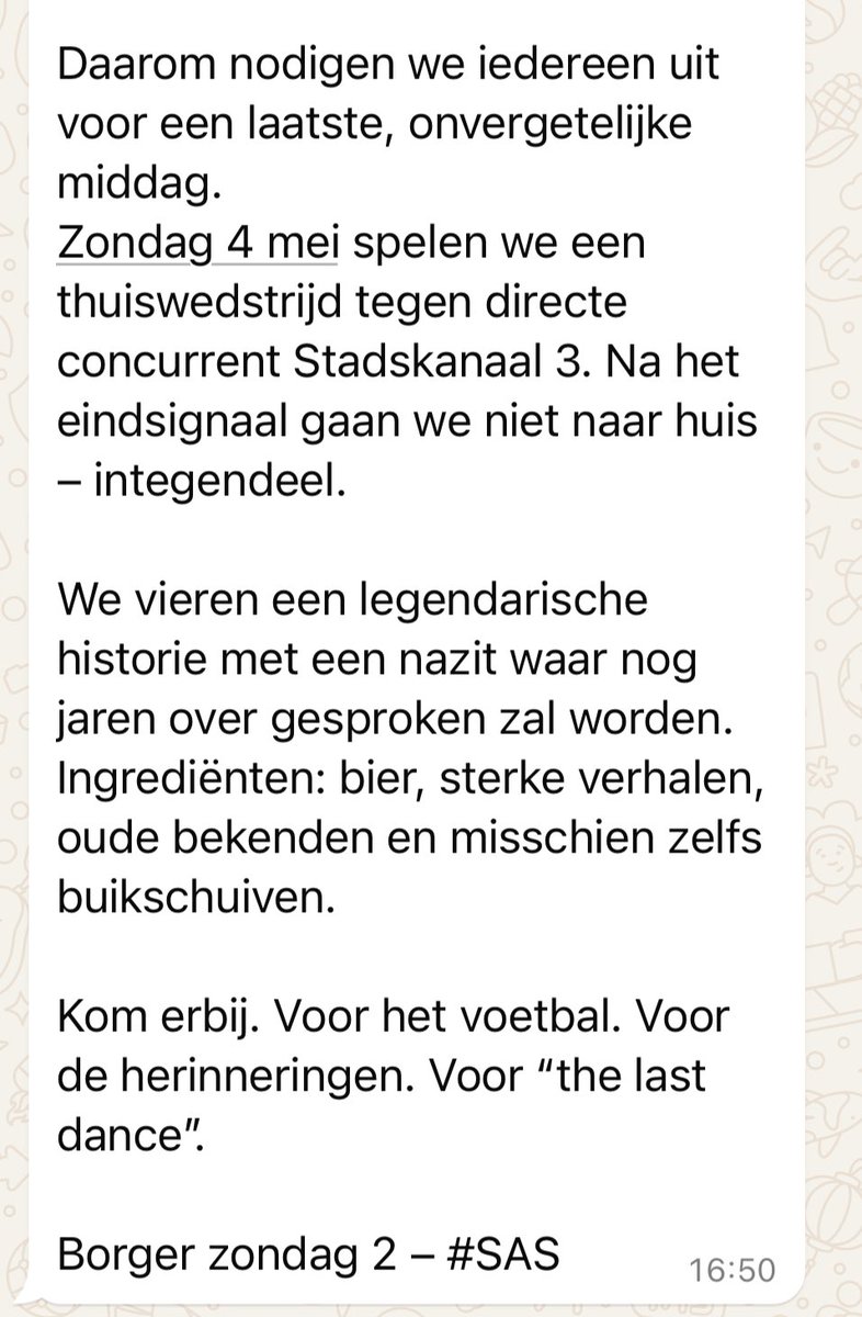 SVBorger0599's tweet photo. 🟢⚪️ T H E  L A S T  D A N C E  🕺 

Het doek valt… 😢

Komende zondag vieren de mannen van @Borgerzondag2 het eigen turbulente verleden!

Vier jij met de Groene Galliërs mee? 

#SAS #BorgerLeeft💚 https://t.co/zhBl97J0tH