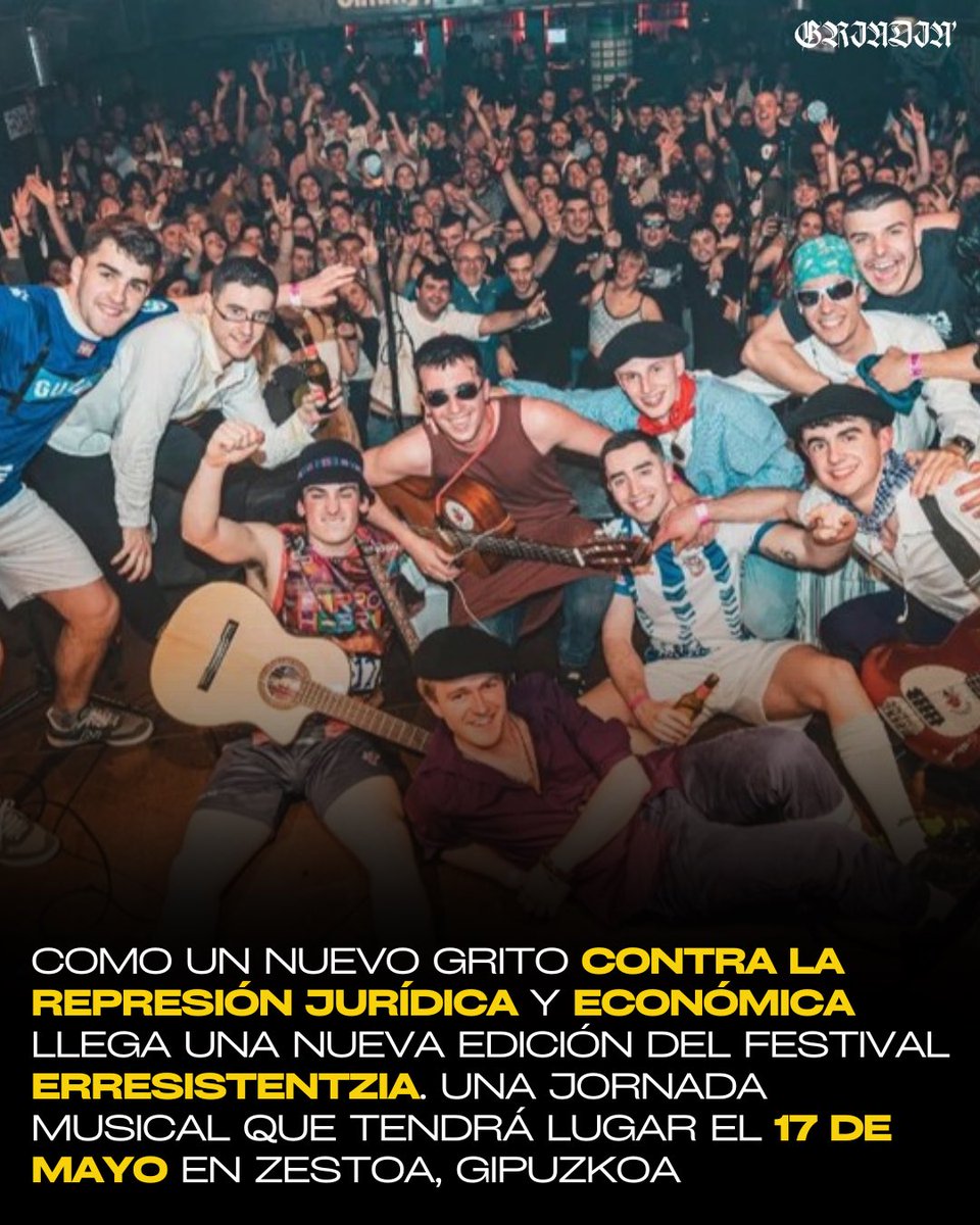 ⚒️ El festival “Erresistentzia Jaialdia” tendrá lugar el 17 de mayo en Zestoa, y servirá para juntar dinero y afrontar las multas derivadas del pasado desalojo