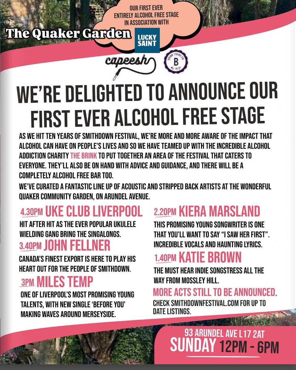 Fancy a singalong?
Join Ukulele Club Liverpool at the first family-friendly, non-alcoholic stage at Smithdown Festival!
Quaker Garden, Arundel Ave — 4.30pm, Sunday 4th May.
Free, fun, and full of feel-good tunes!
#SmithdownFestival #UkuleleClubLiverpool