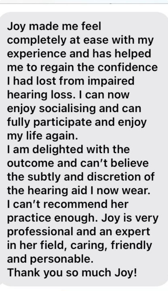 🥰 Lovely review from a patient on her her new Widex hearing aid.