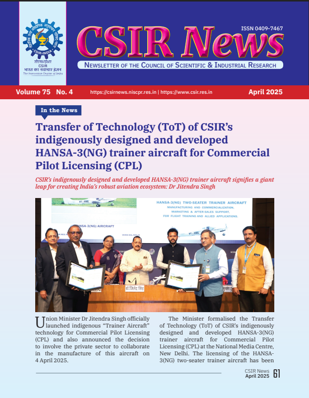 ScienceReporte1's tweet image. CSIR News April 2025 issue is out and available at 
niscpr.res.in/periodicals/cs…
csirnews.niscpr.res.in/home/index
@CSIR_IND  @CSIR_NIScPR