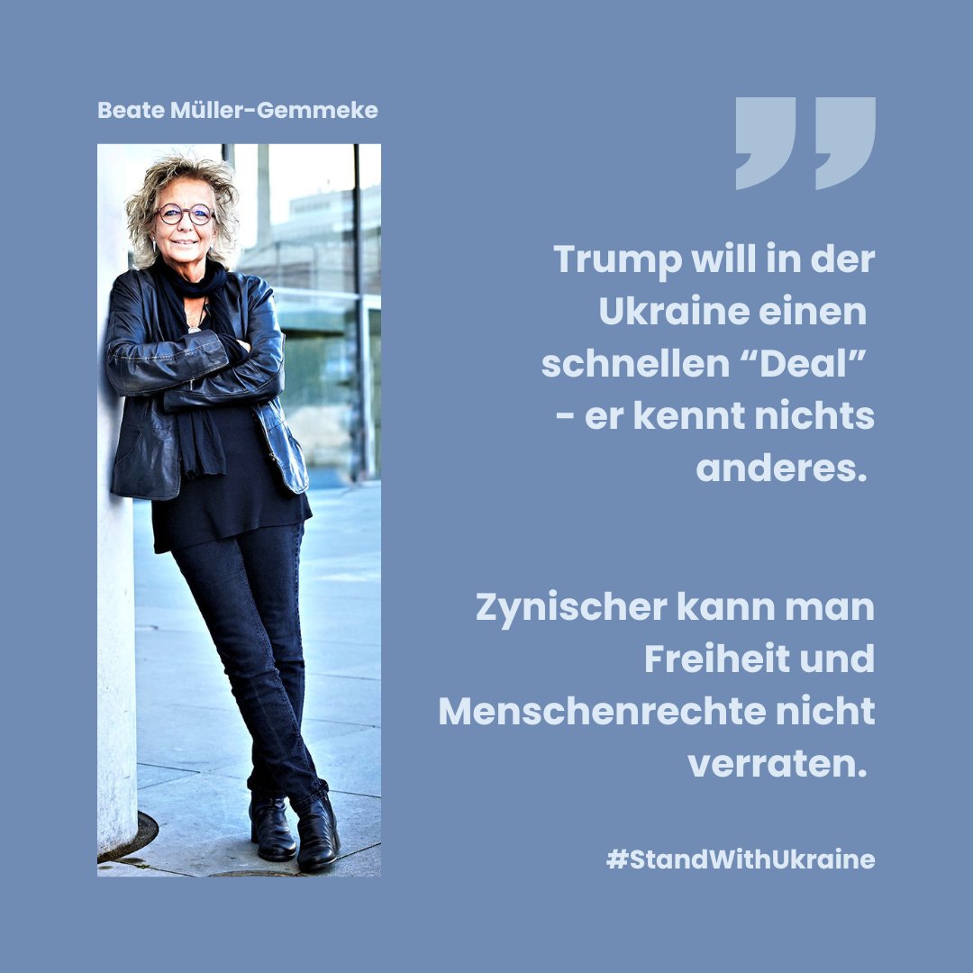 Putin überfällt die Ukraine und für Trump ist es ein „Zugeständnis“, wenn er nicht das ganze Land einnehmen will. Auch ein Gespräch im Vatikan ändert nichts daran: Das ist keine Friedensstrategie. Trump verharmlost Kriegsverbrechen. Freiheit + Demokratie sind nicht verhandelbar!