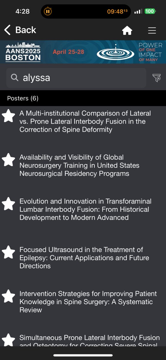 Muhammad Abd-El-Barr MD PhD FAANS (@abdelbarrspine) on Twitter photo Mentee Spotlight: Alyssa Bartlett, <a href="/ambartlett5/">Alyssa Bartlett, MPH</a> who was involved in 6(!) poster presentations at #AANS2025. Alyssa will be applying to #Neurosurgery this year. Incredible researcher, student and human. The future is bright! <a href="/DukeMedSchool/">Duke University School of Medicine</a> Mentee Spotlight: Alyssa Bartlett, <a href="/ambartlett5/">Alyssa Bartlett, MPH</a> who was involved in 6(!) poster presentations at #AANS2025. Alyssa will be applying to #Neurosurgery this year. Incredible researcher, student and human. The future is bright! <a href="/DukeMedSchool/">Duke University School of Medicine</a>