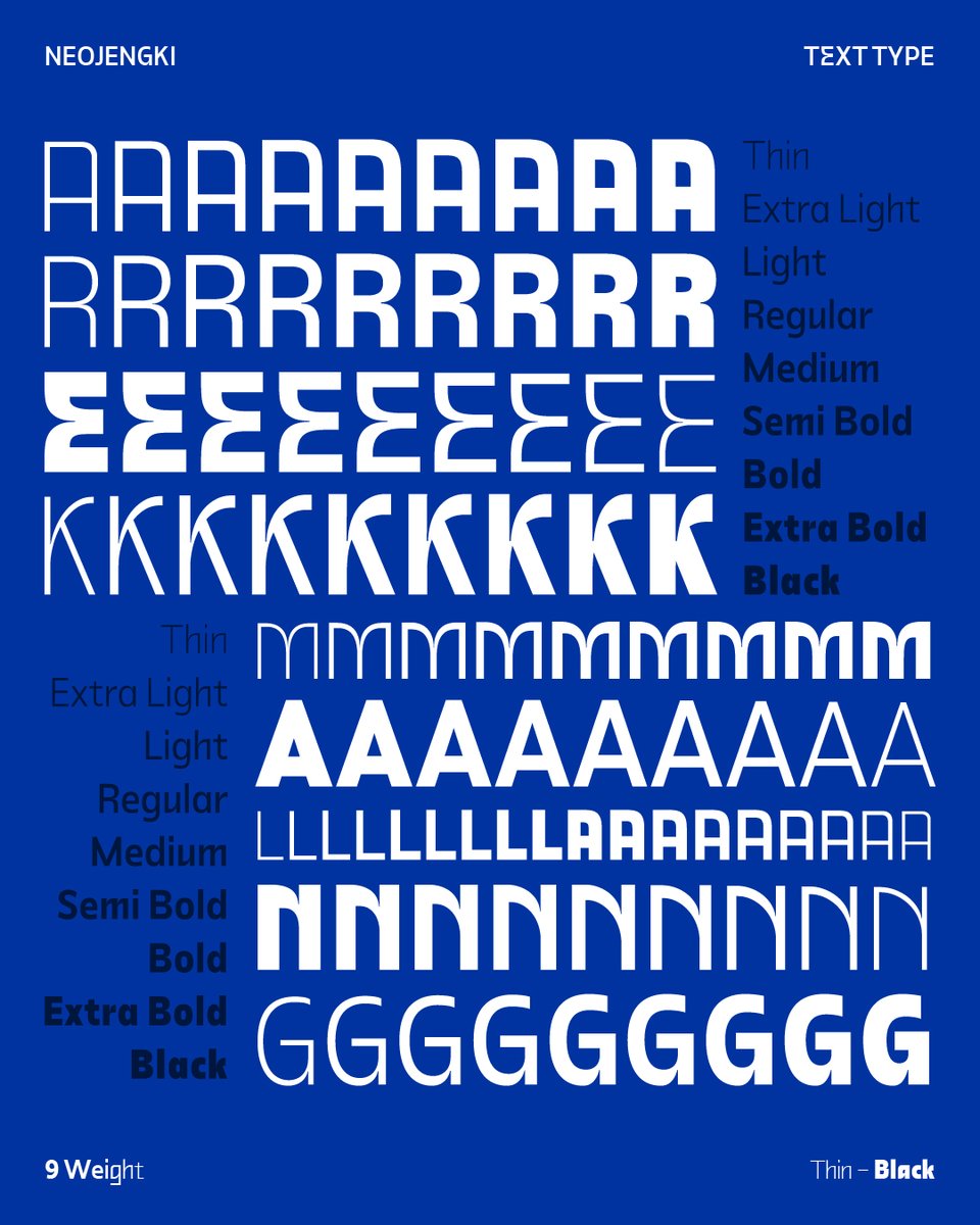 Akhirnya NeoJengki rilis untuk publik!
Font yang lahir dari hasil riset bareng <a href="/fitradv/">Fitra Dwivani</a>, yang terinspirasi dari arsitektur Jengki &amp; signage lawas pertokoan di Kota Malang.

Full Case Study behance.net/gallery/224104…

Bisa didownload di yumakiso.gumroad.com