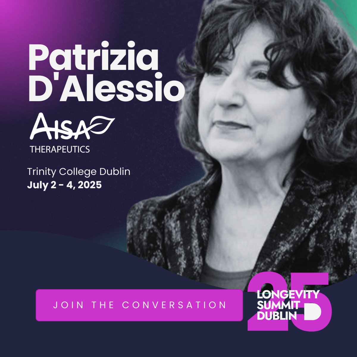 LongevityDublin's tweet image. 🚀Can endothelial health hold the key to reversing age-related diseases?

We are thrilled to announce keynote speaker Dr. Patrizia D'Alessio, CEO of AISA Therapeutics, at #LongevitySummitDublin 2025.

Secure your seat: longevitysummitdublin.com/longevity-summ…

#longevityscience #HealthyAging