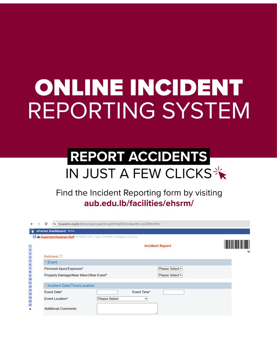 AUB EHSRM tweet media