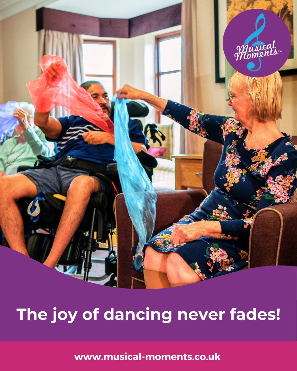 Music has the power to move us all, no matter our age. 🎶
Our sessions aren’t just about listening—they’re about rediscovering the joy of movement. Residents who've not danced in years light up, twirling and smiling with every beat.

Book a session today: bit.ly/4duvkQv