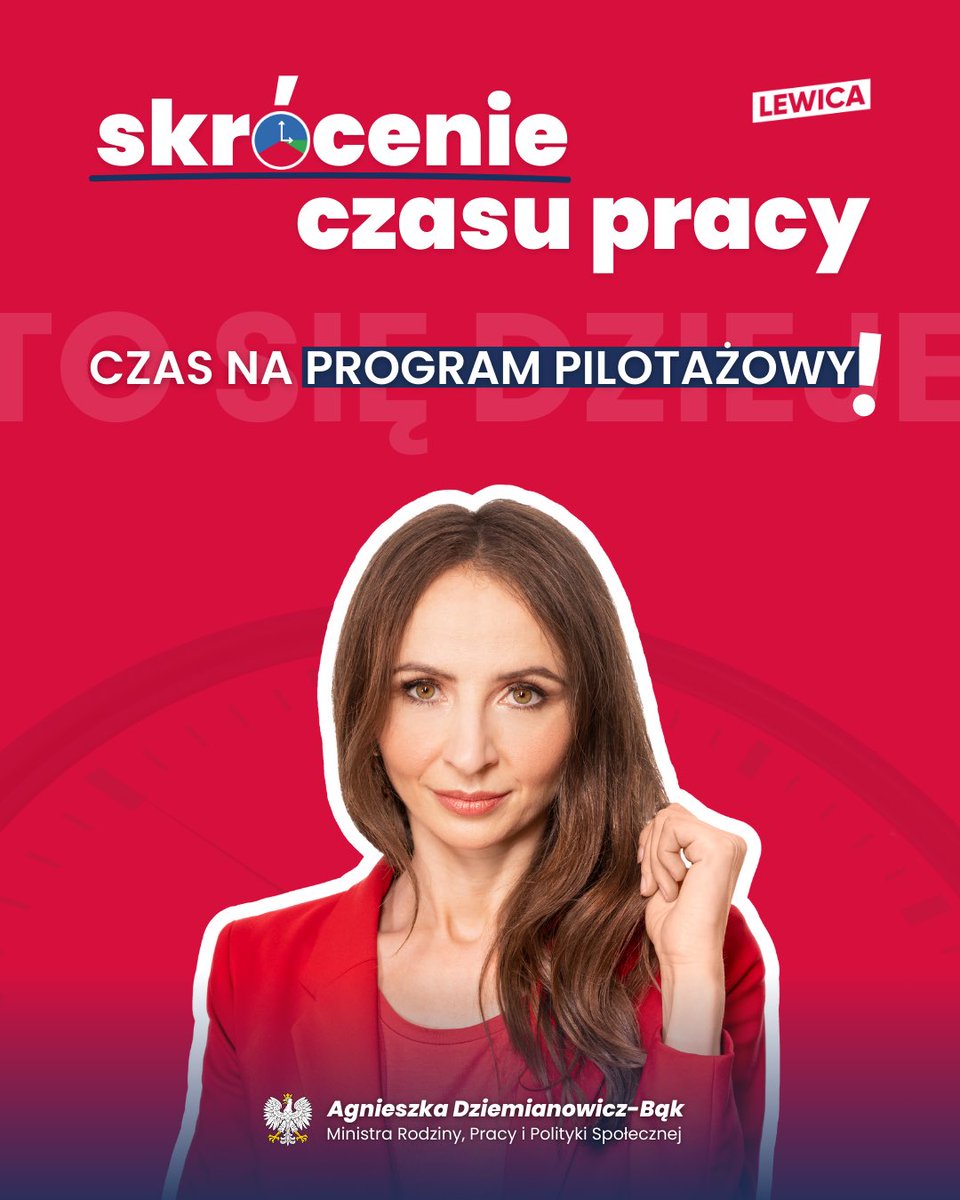 Krótszy czas pracy z zachowaniem wynagrodzenia?
👉 To nie tylko możliwe, to już się dzieje! Jeszcze w tym roku ruszy pilotaż skrócenia czasu pracy — pracodawcy i pracownicy przetestują, jaka forma skrócenia czasu pracy sprawdzi się u nich najlepiej! To pierwszy taki pilotaż w
