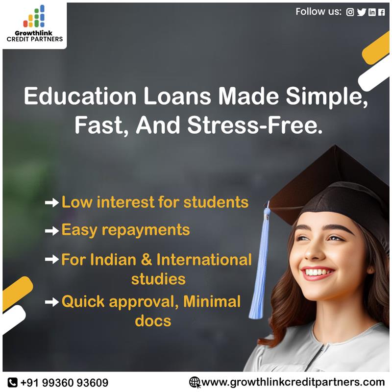 growthlinkCredP's tweet image. Your future deserves the right start. 🎓 Growthlink Credit Partners offers easy education loans with simple steps and fast approvals. Let’s make it happen!"
#EducationLoan #Growthlink #StudyDreams #EasyLoans