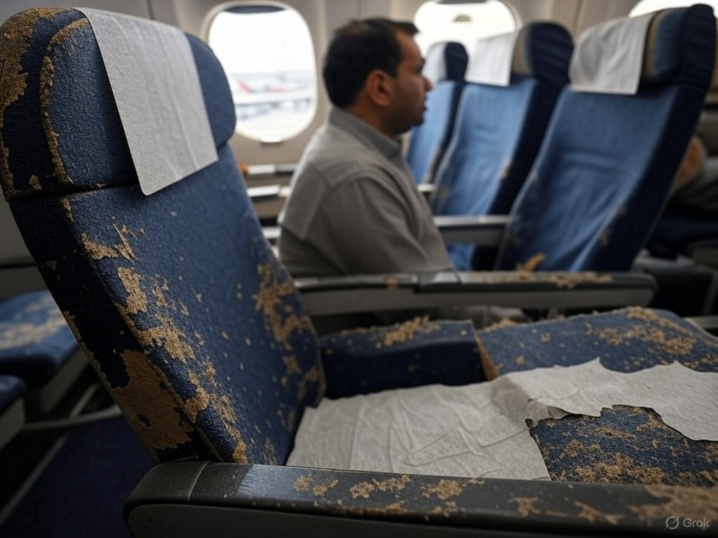 TheUnitedIndia2's tweet photo. ✈️Business Class? More Like Broken Class!

Broken dreams at 35,000 feet! ✈️ An Air India flyer exposes faulty business class seats. High price, low service — classic! Flyers demand better experiences, not just sky-high prices. ✈️😤

#AirIndia #FlightIssues #BrokenSeats #PassengerRights #FlyingWoes #TravelBlues #DelhiAirport #AirlineFails #CustomerExperience #FlyRight

@UnitedBharat04 @airindia @AirIndiaX @aajtak