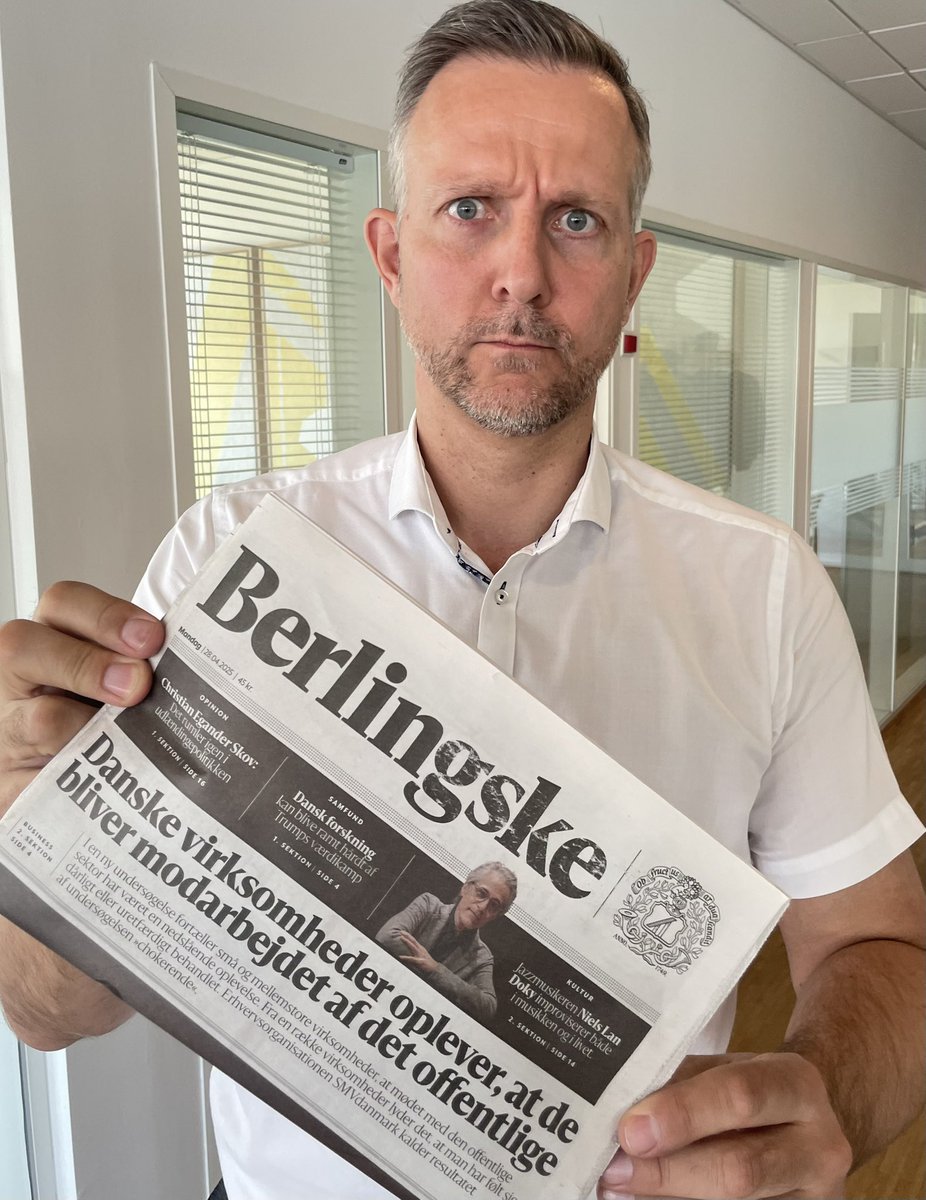 Jakob Brandt (@jakobrandt) on Twitter photo Hver femte SMV har følt sig talt ned til eller intimideret i mødet med det offentlige, viser ny analyse fra <a href="/SMVdanmark/">SMVdanmark</a>
Det bør vi gøre noget ved. #dkpol må få kortlagt, hvorfor deres myndigheder i så mange tilfælde optræder med en ikke ønsket adfærd. Hver femte SMV har følt sig talt ned til eller intimideret i mødet med det offentlige, viser ny analyse fra <a href="/SMVdanmark/">SMVdanmark</a>
Det bør vi gøre noget ved. #dkpol må få kortlagt, hvorfor deres myndigheder i så mange tilfælde optræder med en ikke ønsket adfærd.