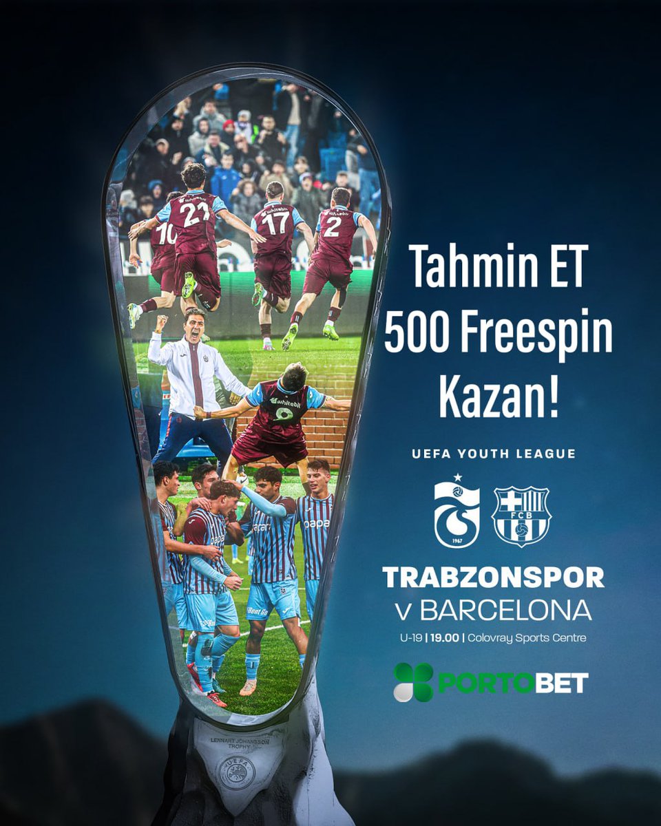 PORTOBET'TE 1 DEĞİL TAM 4 HAKKIN VAR!

⭐️ Trabzonspor U19 - Barcelona U19 Maçında ⭐️

Twitter'da RT Yap!

Yoruma Bir Arkadaşını Etiketleyerek Kullanıcı Adını Yaz,

Maç Sonucu
Toplam Gol
Toplam Kart
Toplam Korner Marketlerinde 4 Adet Tahminini Yap,

Toplamda 500 FS Kazan!