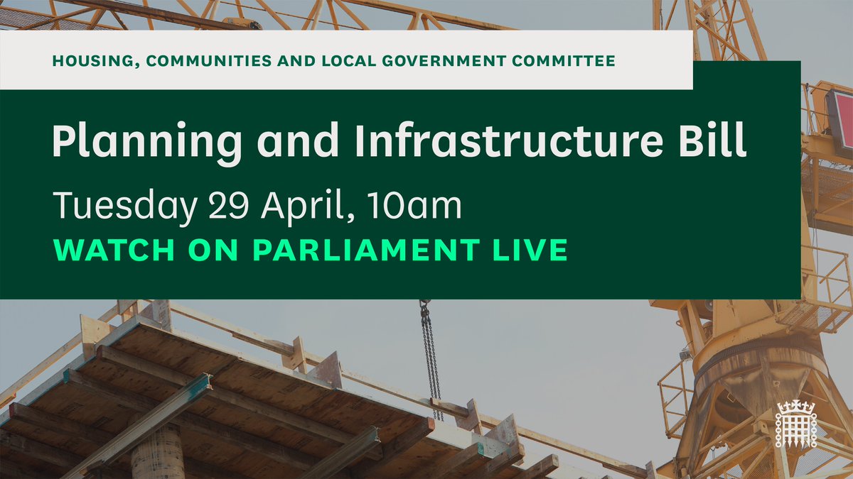 Housing, Communities & Local Government Committee (@commonshclg) on Twitter photo Tomorrow, we'll hear from @LGAComms, <a href="/LocalTrust/">Local Trust</a>, <a href="/RTPIPlanners/">Royal Town Planning Institute</a>, <a href="/No5Chambers/">No5 Barristers' Chambers</a>, <a href="/LichfieldsUK/">Lichfields</a>, <a href="/CatrionaRiddel1/">Catriona Riddell</a> and Vistry Group, as we examine the Planning and Infrastructure Bill. Tomorrow, we'll hear from @LGAComms, <a href="/LocalTrust/">Local Trust</a>, <a href="/RTPIPlanners/">Royal Town Planning Institute</a>, <a href="/No5Chambers/">No5 Barristers' Chambers</a>, <a href="/LichfieldsUK/">Lichfields</a>, <a href="/CatrionaRiddel1/">Catriona Riddell</a> and Vistry Group, as we examine the Planning and Infrastructure Bill.