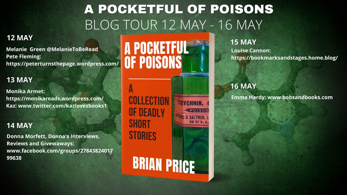 Hobeck Books (@hobeckbooks) on Twitter photo CALLING ALL SHORT STORY LOVERS AND CRIME READERS!
Does anyone want to join a blog tour for the forthcoming A POCKETFUL OF POISONS by the King of Poisons, Brian Price? If so, let me know. Ebook only I'm afraid but we'd love to have you on the tour. We have space <a href="/crimewritersci/">Brian Price</a> CALLING ALL SHORT STORY LOVERS AND CRIME READERS!
Does anyone want to join a blog tour for the forthcoming A POCKETFUL OF POISONS by the King of Poisons, Brian Price? If so, let me know. Ebook only I'm afraid but we'd love to have you on the tour. We have space <a href="/crimewritersci/">Brian Price</a>