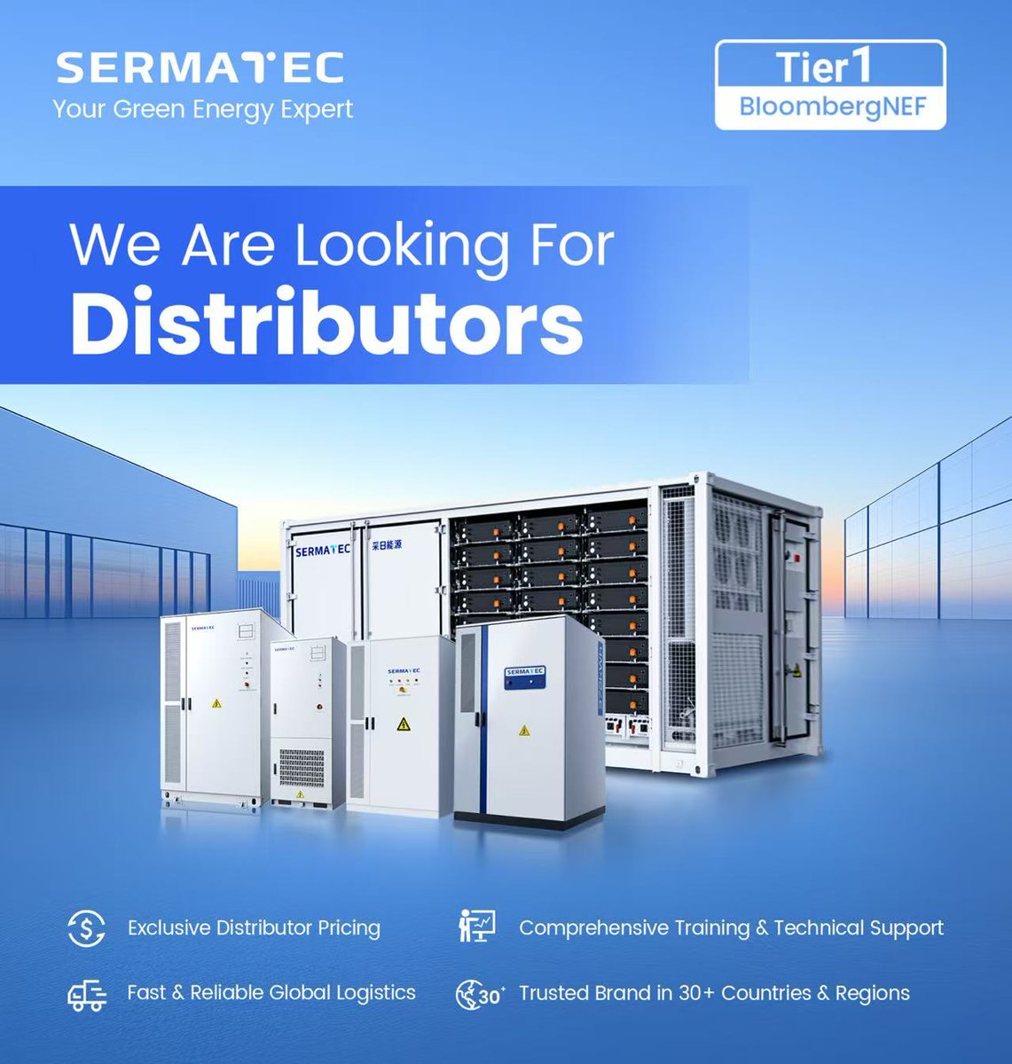 Facing Energy Challenges? Meet Solutions at SERMATEC

Efficiency, reliability, and sustainability aren't just buzzwords — they're what Sermatec delivers.
We specialize in advanced energy storage solutions for  C&amp;I and Utility-Scale applications.