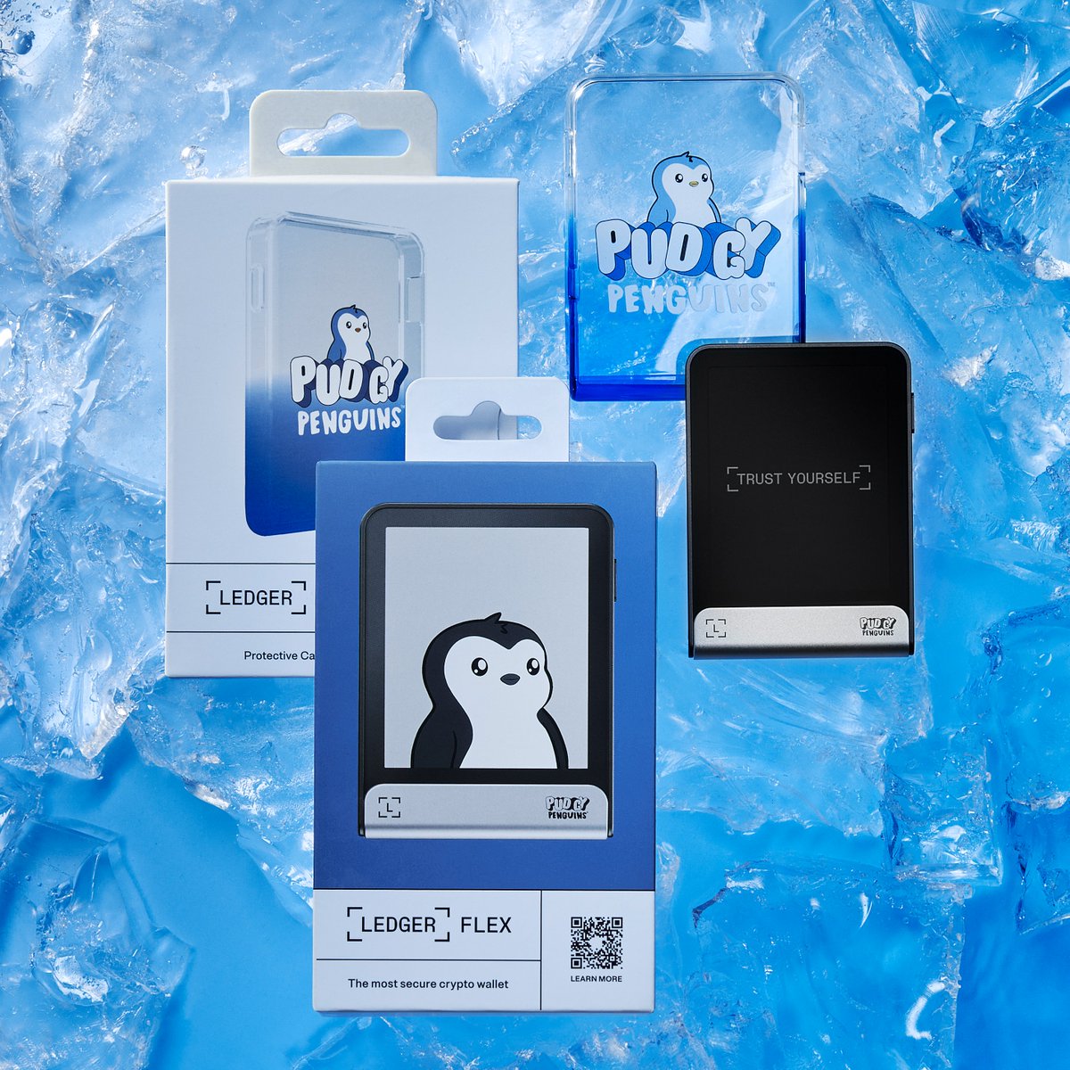 Ledger x @PudgyPenguins is here!

The limited-edition Pudgy Penguins x Ledger Flex - bundle and case is the coolest way to secure your crypto 😎

Grabs yours now! shop.ledger.com/pages/ledger-p…