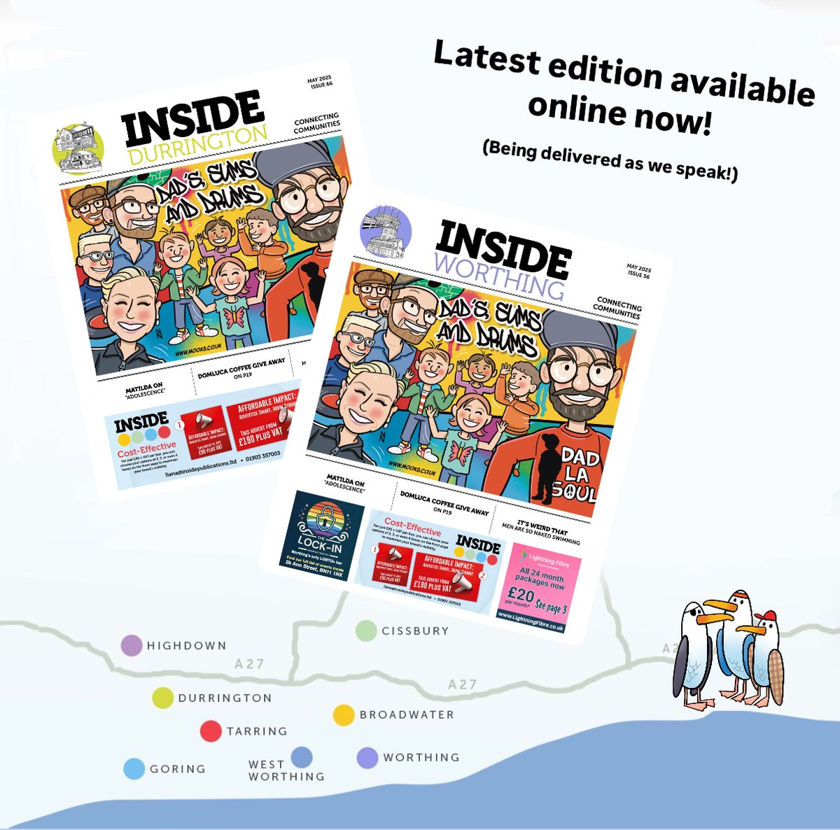 Inside Publications (@insidemagazines) on Twitter photo May editions of INSIDE are available to read via our website now, and being delivered to nearly 50,000 homes across Worthing as we speak! The cover features <a href="/DadLaSoul/">Dad La Soul</a>, make sure to check out the full story to hear about the amazing work being done!
insidepublications.ltd/publications May editions of INSIDE are available to read via our website now, and being delivered to nearly 50,000 homes across Worthing as we speak! The cover features <a href="/DadLaSoul/">Dad La Soul</a>, make sure to check out the full story to hear about the amazing work being done!
insidepublications.ltd/publications