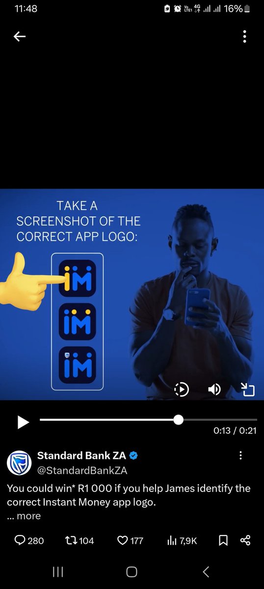 AlitaCD01's tweet photo. @StandardBankZA #SBLove💙 #InstantMoneyMonday https://t.co/cGweQPGLO0