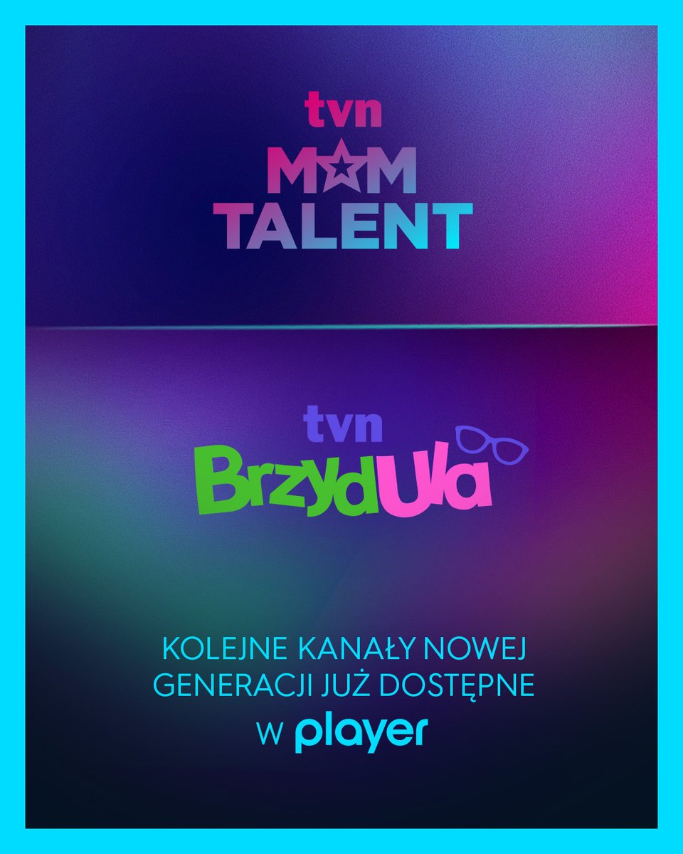 Powiększyliśmy portfolio streamingowe! Wzbogaciliśmy się o kolejne dwa Kanały Nowej Generacji - TVN Brzydula i TVN Mam Talent. 

Obecnie oferujemy aż 22 tego typu kanały, dostępne bez żadnych opłat tylko w Playerze. 🤠