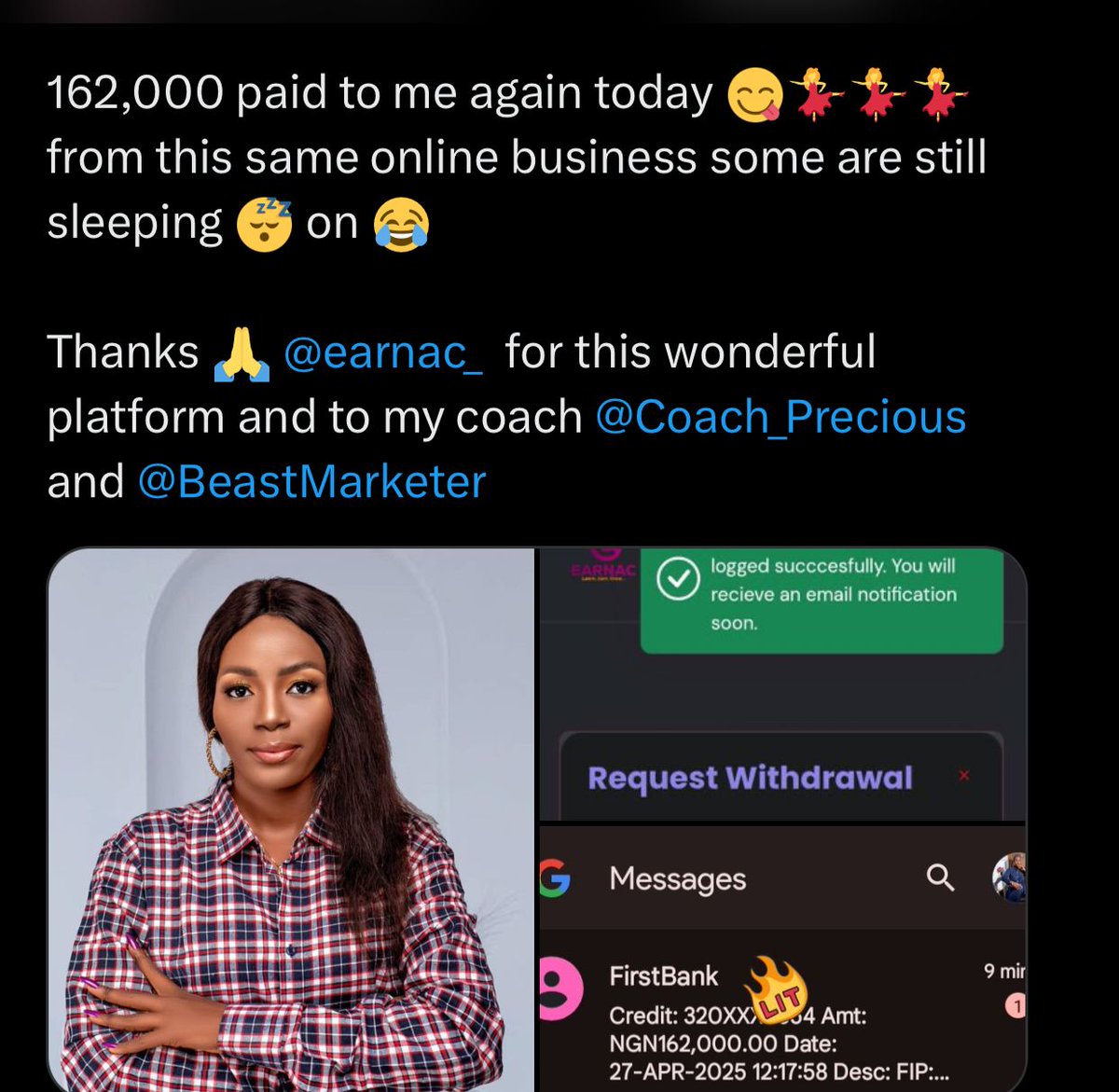 LiciaEtuk's tweet image. Consistency is key in this business and you crushing this sales challenge. 

Keep shining 
Congratulations 🥂
#fypシ゚viralシfypシ゚viralシalシ #EarnCommissions #affiliatemarketing