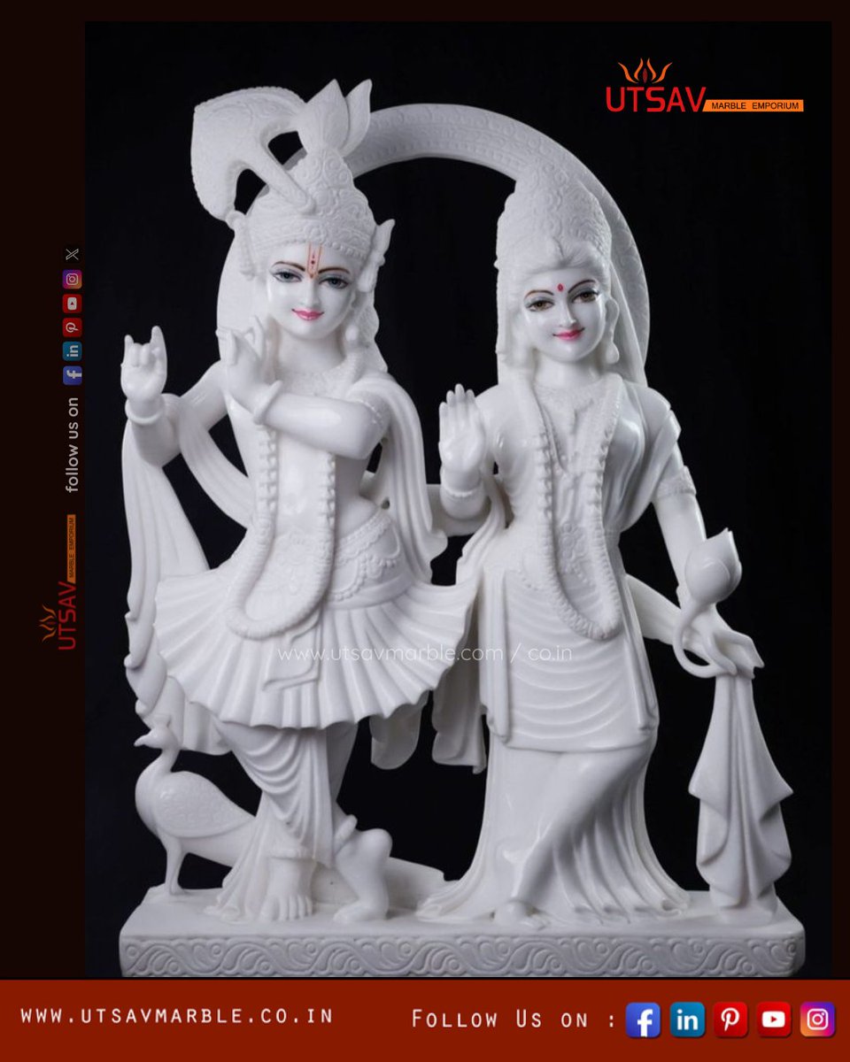 UtsavMarble's tweet photo. ✨ Divine Elegance in Marble ✨
Behold the timeless beauty of Lord Radha Krishna carved in pristine marble — a symbol of eternal love and divine harmony.
🙏🏼 Bring home blessings. Embrace peace.
#RadhaKrishna #MarbleStatue #DivineArt #SpiritualVibes #HinduGods #IndianCulture https://t.co/zJ3ePwcgF1
