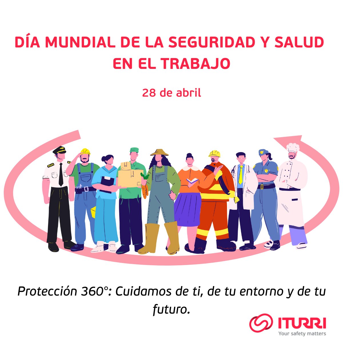 Hoy, en el #DíaMundialSeguridadTrabajo, en ITURRI seguimos comprometidos con la protección 360°: personas, bienes y planeta.

Seguridad es anticipar riesgos y crear entornos más seguros para todos. 🌍🔬

#ITURRI #YourSafetyMatters #Protección360