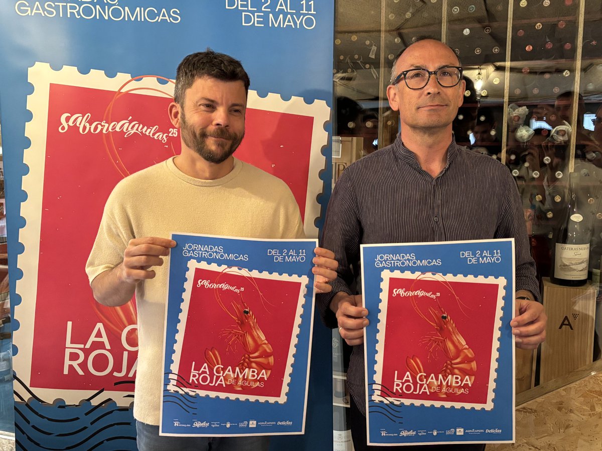 Nueve establecimientos se suman a las Jornadas Gastronómicas de la Gamba Roja en Águilas.
<a href="/AYUNTAGUILAS/">AYTO. DE ÁGUILAS</a> <a href="/Hosteaguilas/">Hosteaguilas</a> <a href="/1001SaboresRM/">1001 Sabores Región de Murcia</a> <a href="/AGRUCAPERS1/">AGRUCAPERS</a> <a href="/estrellalevante/">Estrella de Levante</a> 
radioaguilas.blogspot.com/2025/04/nueve-…