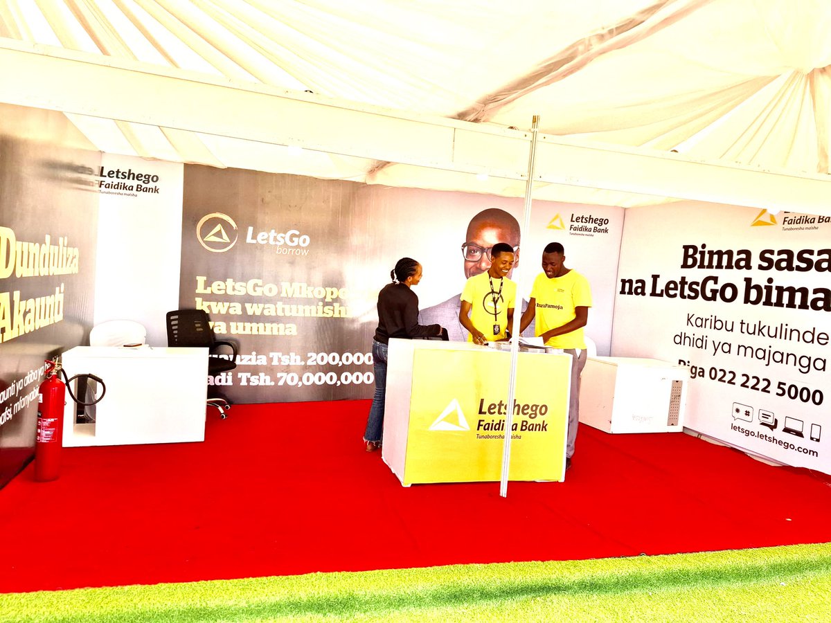 LetshegoFaidika's tweet photo. Benki ya Letshego Faidika inajivunia kuwa miongoni mwa benki washirika wa Maonyesho ya Meimosi yanayofanyika katika Viwanja vya Mandewa, Kata ya Mandewa, Wilaya ya Singida Mjini, Mkoa wa Singida.
#LetshegoFaidika
#Meimosi2025
#LetsImproveLife
#TunaboreshaMaisha
#AkiliMnemba https://t.co/Udt288X4cA