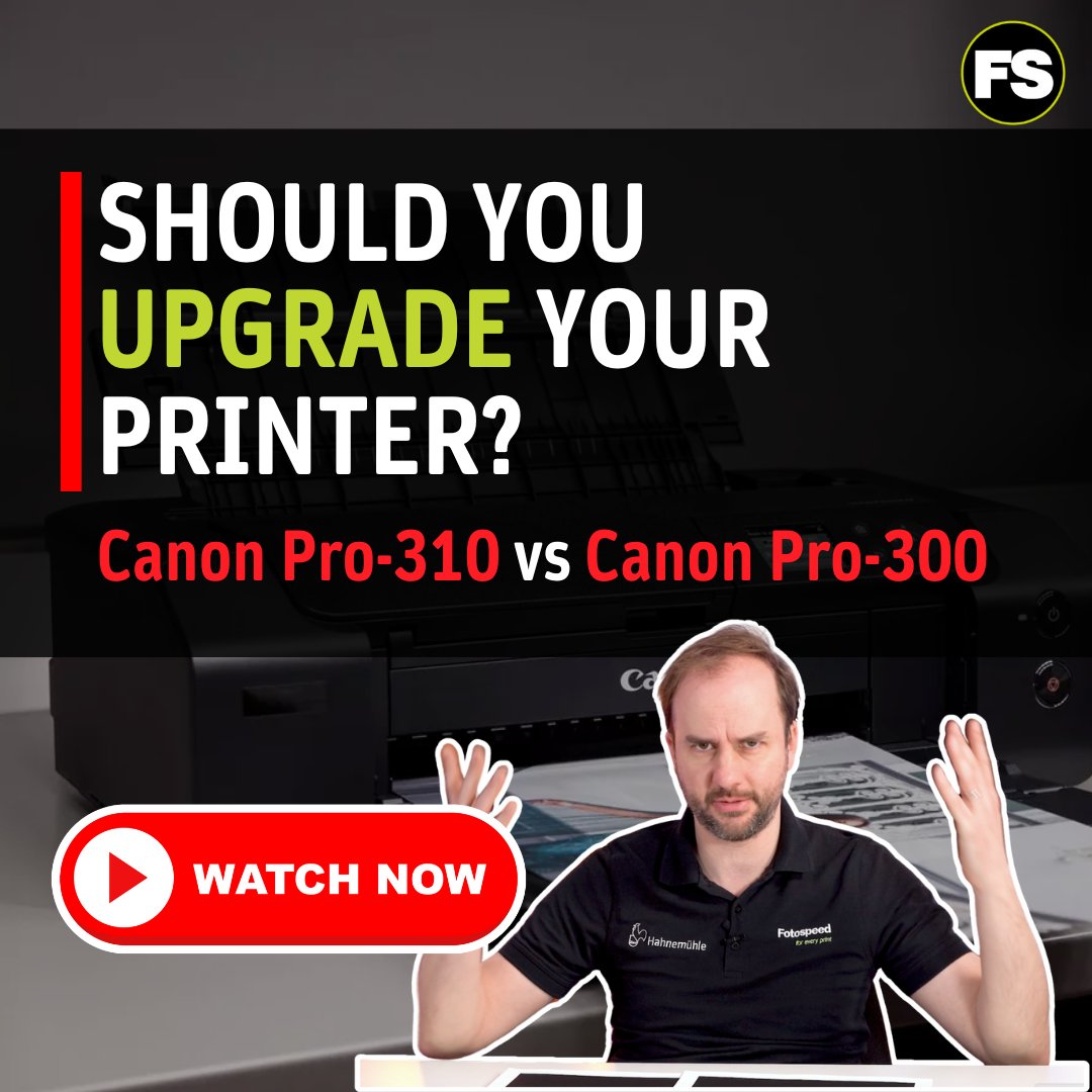 Fotospeed's tweet image. 🚨 NEW VIDEO ALERT!

Canon PRO-300 vs the NEW PRO-310 – is it worth the upgrade? 🖨️🔄
We compare features, print quality &amp;amp; more in our latest deep-dive.

🎥 Watch now: youtu.be/XC-VudX9HJQ?si…

#PrinterComparison #CanonPro310 #PrintBetter #Fotospeed