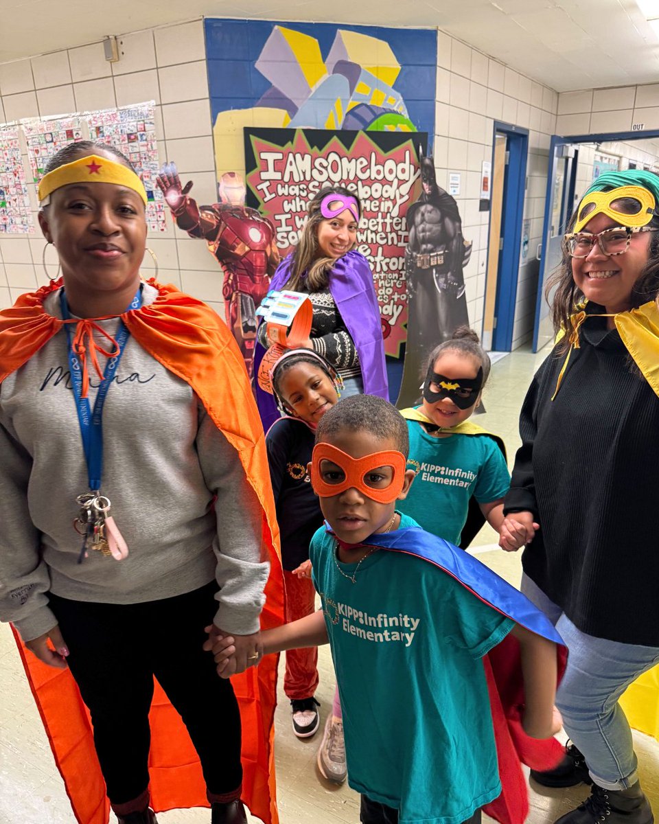 Did you know today is #NationalSuperheroDay? Our littlest heroes at KIPP Infinity Elementary—our K–2 students—suited up to cheer on their 3rd and 4th grade classmates as they geared up for the ELA state exam!