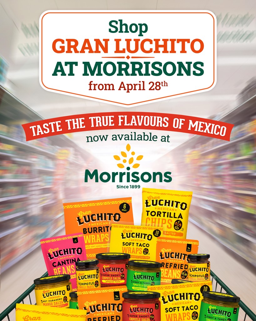 🎉 Hola @morrisons shoppers! Get ready to spice up your life because Gran Luchito lands on your shelves TODAY! 

🔥 From fiery salsas to sizzling seasonings, your Mexican feasts just got a whole lot tastier! 🇲🇽 

#GranLuchito #Morrisons #MexicanFlavours #SpiceUpYourLife
