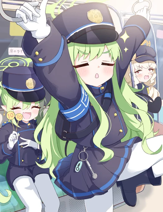 つり革たいそうだいいちー!(良い子は真似しないで)#ブルアカ 