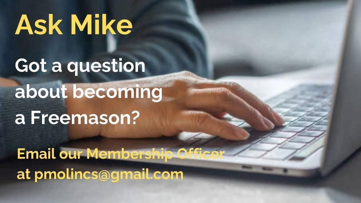 Lincs Freemasons (@lincsmasonic) on Twitter photo How do I become a Freemason?
Itās not as difficult as you might think email Mike our Provincial Membership Officer pmolincs@gmail.com who will answer any questions you have about becoming a Lincolnshire Freemason.
#Membership #AskMike #Lincolnshirefreemasons #Lincs2025 How do I become a Freemason?
Itās not as difficult as you might think email Mike our Provincial Membership Officer pmolincs@gmail.com who will answer any questions you have about becoming a Lincolnshire Freemason.
#Membership #AskMike #Lincolnshirefreemasons #Lincs2025