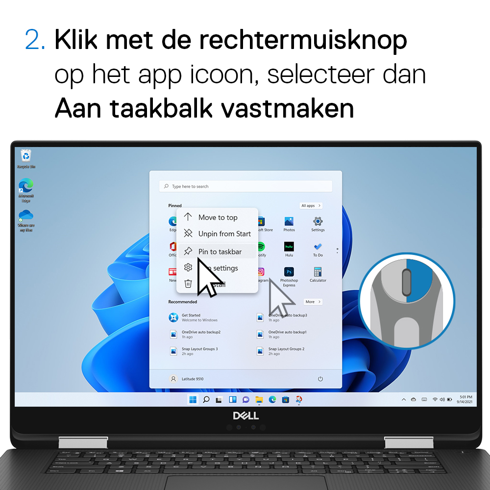 DellLuistert's tweet image. 📌 Pin je favoriete apps op de taakbalk in #Windows11.
Het is eenvoudig om te doen en maakt het openen van je meestgebruikte apps simpel.
#DellTips #WindowsTips