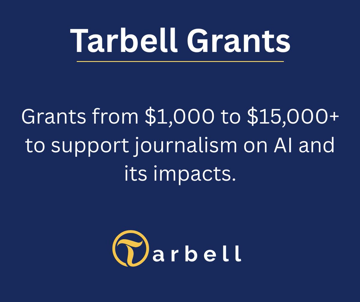 Announcing the return of Tarbell Grants: $1,000-$15,000+ for original reporting on AI and its impacts.

Journalism plays an essential role in communicating AI developments to the public—and holding AI companies and policymakers to account.