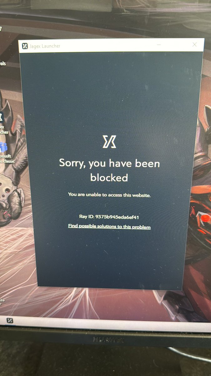 clutton_adam's tweet photo. @OldSchoolRS can you please help me? I’ve clicked “find possible solutions to this problem” and it only puts me back to the log in screen. https://t.co/OUrubelVm5