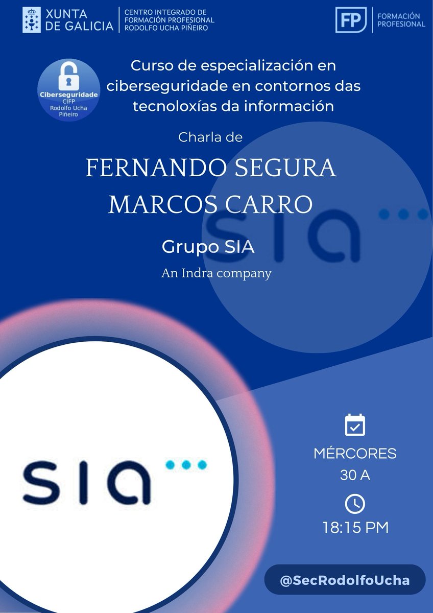 Ciberseguridade CIFP Rodolfo Ucha Piñeiro tweet media