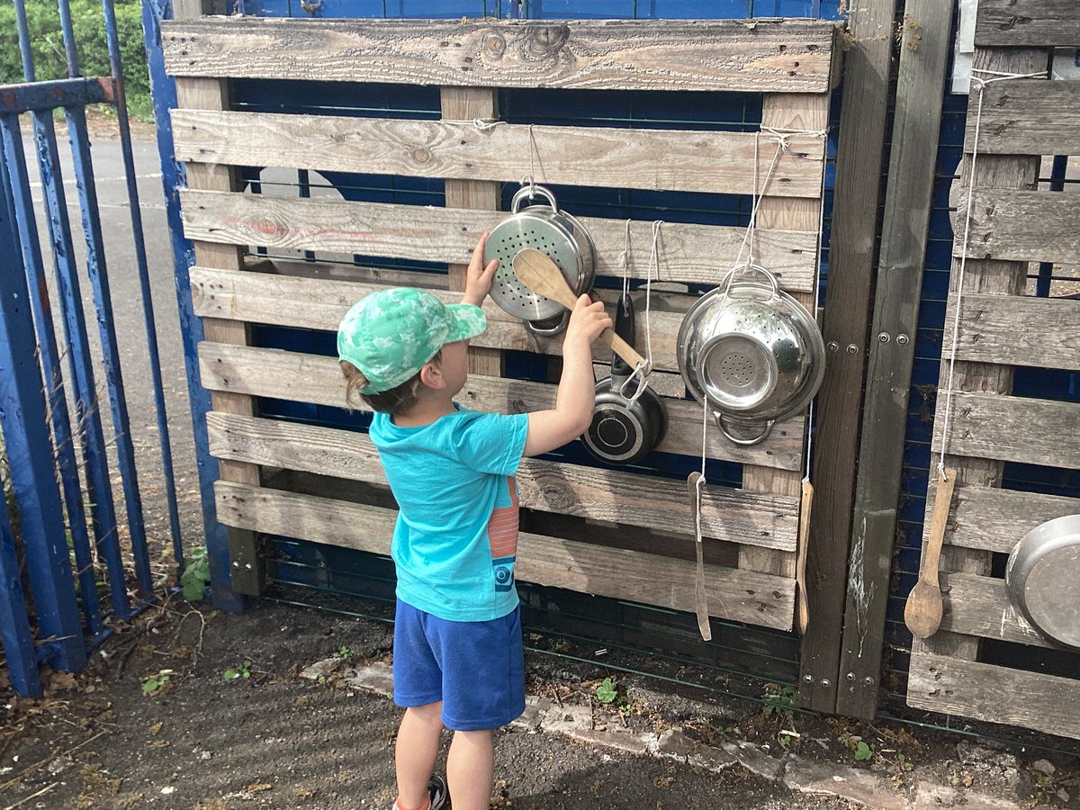 Inspired by our visit to hear drumming by <a href="/jeffrich8/">jeff rich</a> from Status Quo! We may have a new generation taking up drumming! Straight back into class and to our outside drum kit!