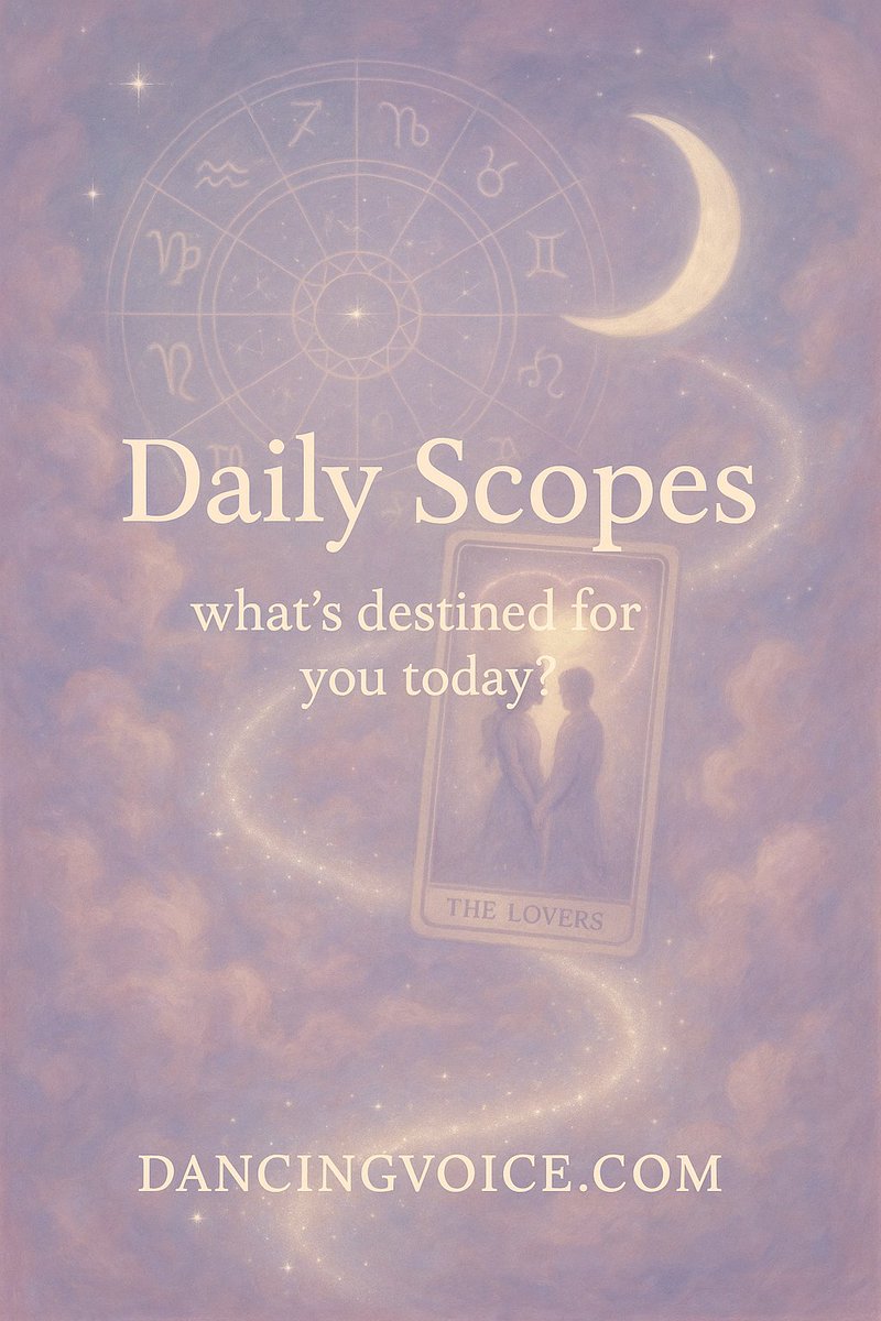 DancingVoice's tweet photo. Horoscopes, Lifescopes and Tarotscopes for 28th April 2025

Check out now

https://t.co/4URvIJU3oL

#Horoscope #TarotReading #dailyhoroscope #DailyGuidance #DailyInspiration #Lifescopes #DailyTarot #AstrologyForecast #dancingvoice #lifepathanswers #dancingvoiceguidance https://t.co/Sie6JDI4f4
