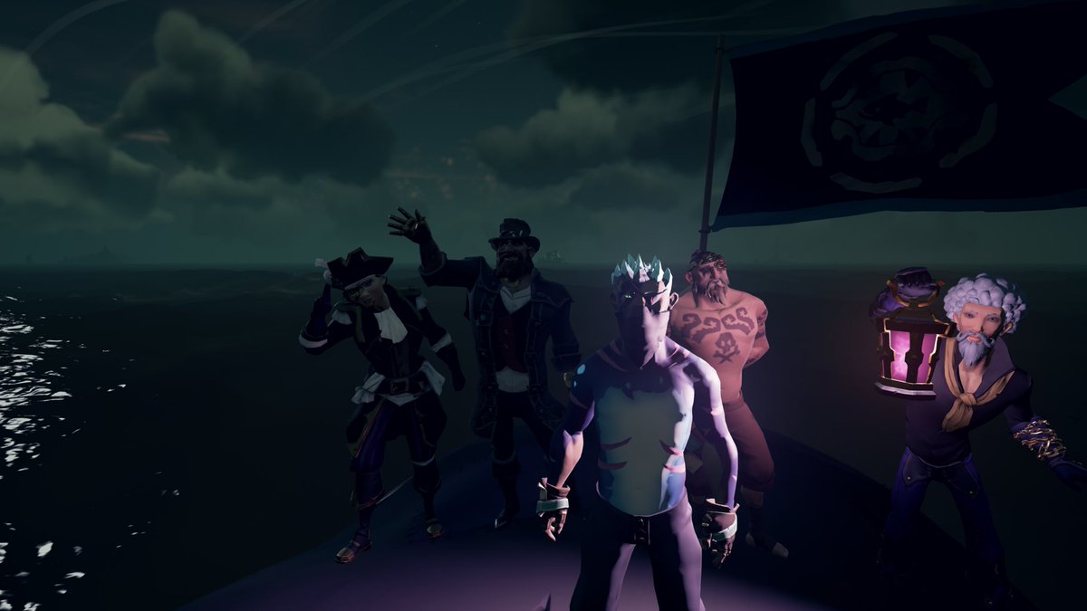 Myself and <a href="/Burilla13/">Burilla He/Him</a> recently ran into <a href="/PhuzzyBond/">Phuzzy</a> and <a href="/RocketManKian/">Kian</a> on the sea! Such a pleasure! Great pirates with great vibes. There was many laughs before we parted ways, and we learned that <a href="/RocketManKian/">Kian</a> is not from Liverpool! 

#BeMorePirate #SeaOfThieves