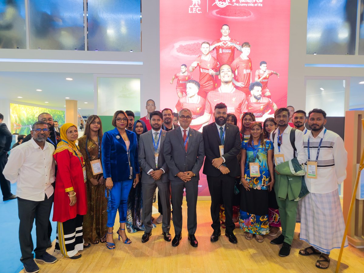 visitmaldivesco's tweet photo. We have kicked off our first day at ATM 2025 and it is going wonderfully. We're delighted to see the keen interest by the Middle East to find out more about the Maldives! https://t.co/r9modmUASy