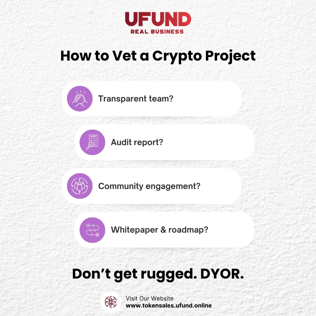 UFUND1's tweet photo. Team? Audit? Whitepaper? Always DYOR before investing. π
https://t.co/momx0XhspL
#UFUND #UFDToken #Crypto #Investment #Tokensales #SecurityTokens #InvestmentPlatform https://t.co/OQ7vRsfKvn