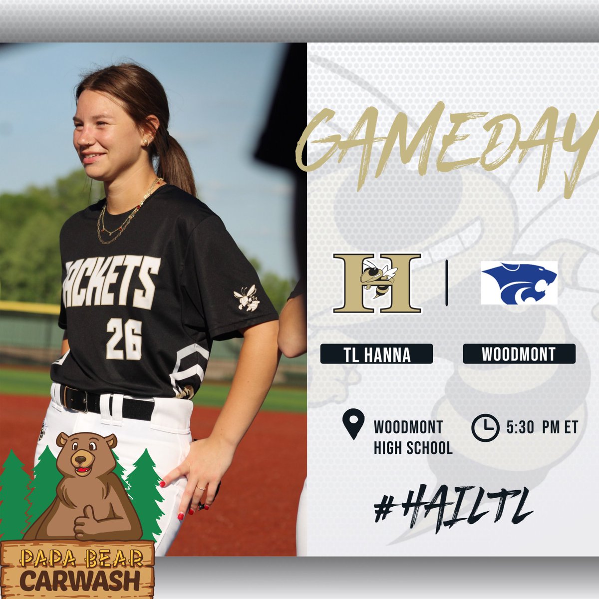 TL Hanna Sports Updates (@tlh_updates) on Twitter photo Gameday for JV and Varsity Softball, as TL Hanna heads to Woodmont. The Varsity game will be played first at 5:30, with the two teams atop the region standings battling for first place. <a href="/TLHanna_AD/">Thomas Bell</a> Gameday for JV and Varsity Softball, as TL Hanna heads to Woodmont. The Varsity game will be played first at 5:30, with the two teams atop the region standings battling for first place. <a href="/TLHanna_AD/">Thomas Bell</a>