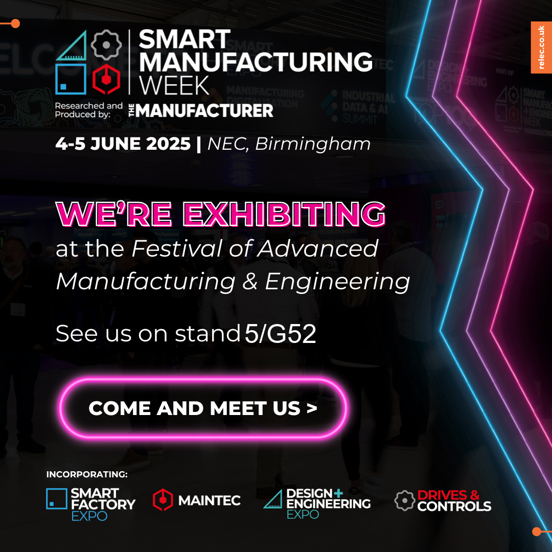Relec is gearing up for <a href="/SmartMWeek/">Smart Manufacturing Week</a> 2025!🎪

📍 Find us at Stand 5/G52 to explore our top-tier AC-DC &amp; DC-DC power supplies, rugged TFT displays, and our industrial computing range. 

Register here👉 bit.ly/3YfyGBR

#SMW25